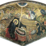 Ψηφιδωτό της Γέννησης «στ’ Όσιου Λουκά το Μοναστήρι» (αρχές 11ου αιώνα).