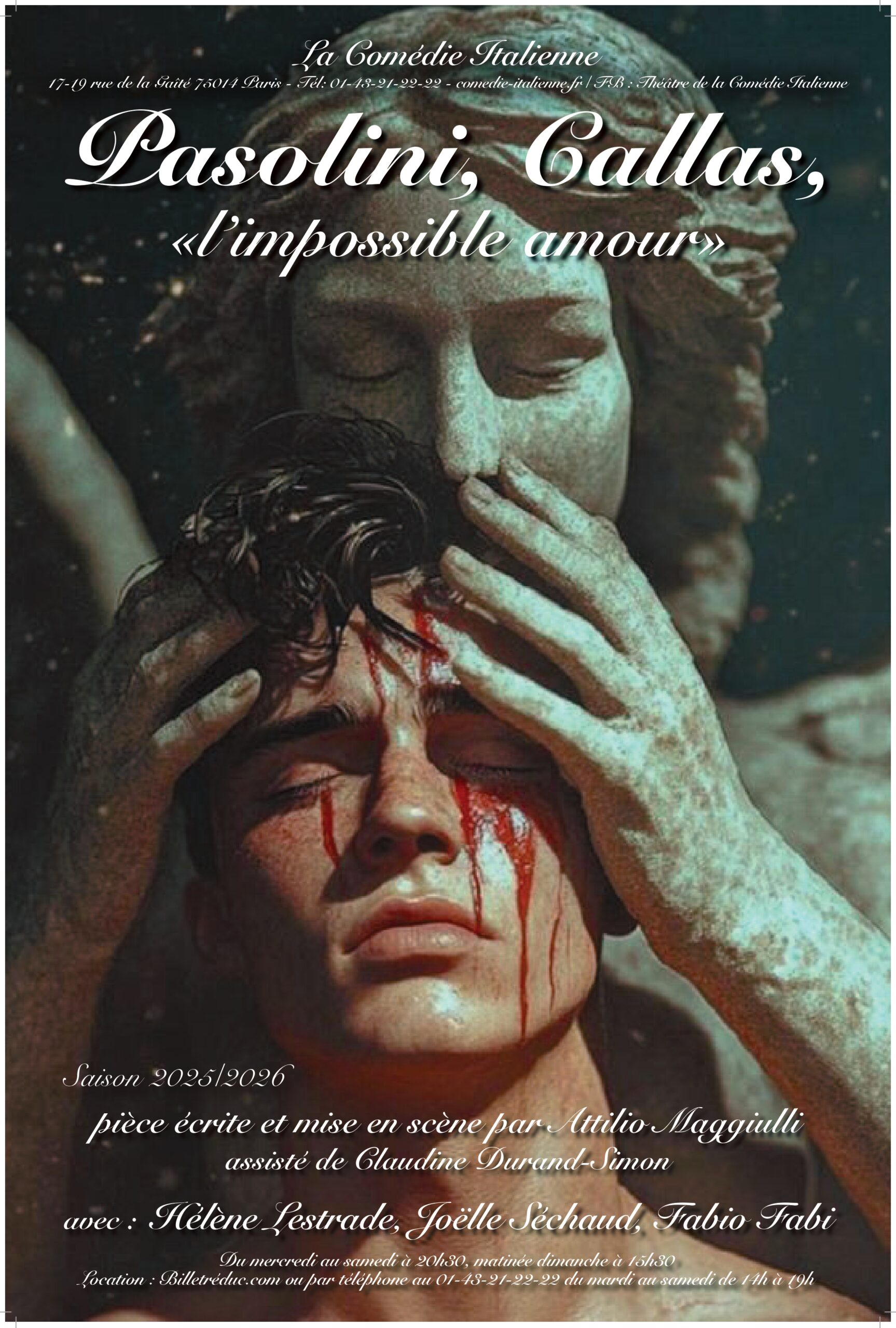 You are currently viewing Κωνσταντίνος Μπούρας: “Pasolini, Callasl’impossible amour”στο παρισινό θέατρο “Comédie Italienne”.